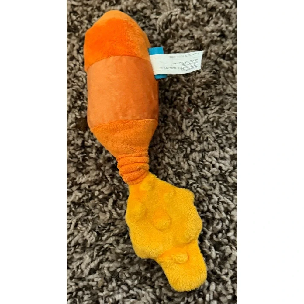 Barkbox Plush Toys-Orange Soda Bottle-Box of Macarons-Gingerbread Man (3)